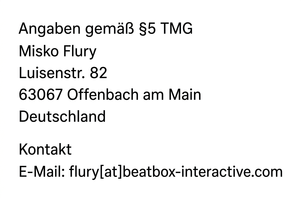 Anbieterkennzeichnung gemäß § 5 TMG — Kontaktangaben